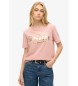 Superdry Luksusowy różowy T-shirt