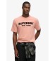 Superdry T-shirt sportiva di lusso rosa allentata