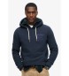 Superdry Machined Goods Workwear navy hooded sweatshirt