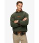 Superdry Sweater met losse ronde hals en groene opdruk met micrologo  