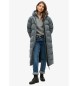 Superdry Langlebiger grauer Mantel aus Mikrofaser