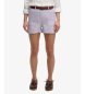 Superdry Korte broek Mid Rise Linnen lila