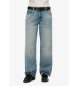 Superdry Jeans de tiro medio y pierna ancha azul