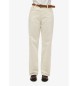 Superdry Pantaln Mid blanco roto