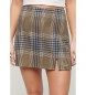 Superdry Beige checkered mini skirt