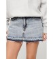 Superdry Blue denim mini skirt