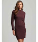 Superdry Fitted mini dress with open back in brown