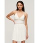 Superdry White knit and lace mini-dress
