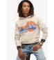 Superdry Sweatshirt com riscas gráficas para exterior cinzenta