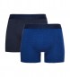 Superdry Pack de 2 cuecas boxer em algodão orgânico azul-marinho