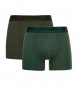 Superdry Pack de 2 cuecas boxer em algodão orgânico verde