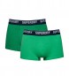 Superdry Förpackning med 2 boxershorts i ljusgrön ekologisk bomull
