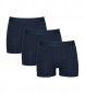 Superdry Pack de 3 cuecas boxer em algodão orgânico azul-marinho