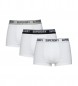 Superdry Conjunto de 3 cuecas boxer brancas de algodão orgânico