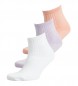 Superdry Lot de 3 paires de chaussettes à la cheville blanc, lilas, rose