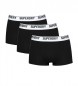 Superdry Embalagem de três boxers de algodão orgânico preto