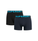 Superdry Set 2 Bxers Classic negro, marino