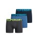 Superdry Paket 3 bokserjev Design modra, mornarica, črna