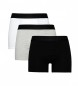 Superdry Paket 3 boksarskih hlač z logotipom črna, siva, bela