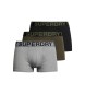 Superdry Pack 3 Organic cotton boxer shorts grey, green, black