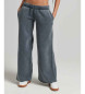 Superdry Navy wide-leg jogger trousers