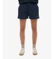 Superdry Effen marineblauwe korte broek
