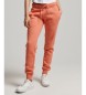 Superdry Pantaloni jogger con logo vintage ricamato arancione