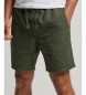 Superdry Mörkgröna överfärgade vintage-shorts
