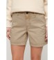 Superdry Klassische Chino-Shorts in Taupe