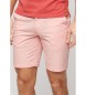Superdry Pantalón corto chinos elásticos rosa