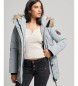 Superdry Parka con capucha de pelo sintético Everest gris