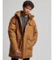 Superdry Parka con cappuccio da lavoro marrone