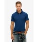 Superdry Polo City bleu en piqué