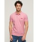 Superdry Klassisches rosa Piqué-Poloshirt