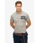 Superdry Vintage Athletic grau gestricktes Poloshirt