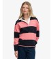 Superdry Polo rugby Heritage Stripe Rugby ró?owe