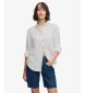 Superdry Chemise Premium en Lin blanc