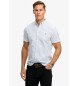 Superdry Wit gestreept Preppy Oxford overhemd met korte mouwen