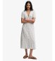 Superdry Vestido Print Midi Tea beige