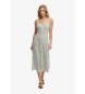 Superdry Kleid Print Cami Midi weiß