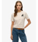 Superdry Maglietta beige con letture psichiche