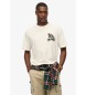 Superdry Record Label T-shirt beige surdimensionné
