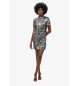 Superdry T-shirt mini dress with silver sequins