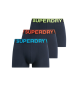 Superdry Conjunto 3 boxers lisos azul marinho