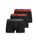 Superdry Conjunto 3 boxers lisos preto