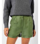 Superdry Grønne cupro-shorts
