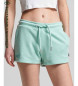 Superdry Stickade shorts i ekologisk bomull med logotyp Vintage Logo grön