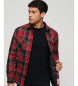 Superdry Merchant Store quilted overshirt red