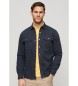 Superdry Organic Cotton Canvas Overshirt Workwear Navy