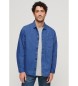 Superdry Linnen overhemd Merchant blauw